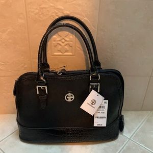 Giani Bernini over the shoulder or hand bag. Black